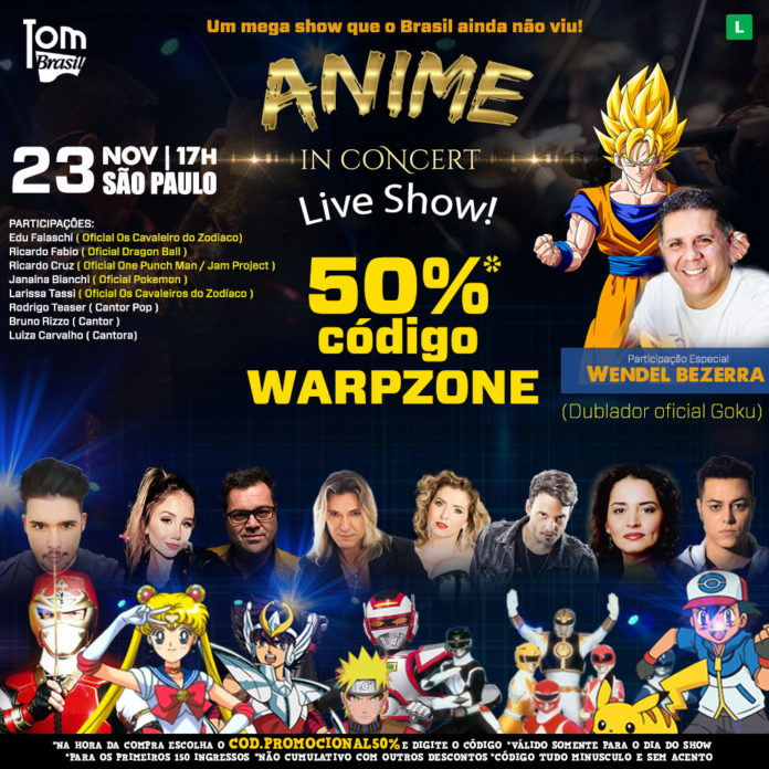 Anime in Concert Live Show será neste sábado