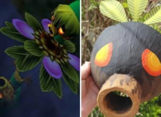 Fã cria Deku Mask de Zelda: Majora’s Mask apenas com papel machê e papelão
