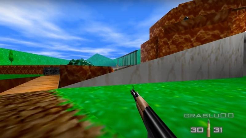 GoldenEye 007 com personagens do SUPER MARIO no Nintendo 64 (007